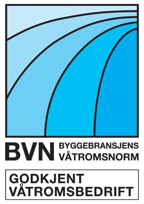Logo av BVN, godkjent våtromsbedrift